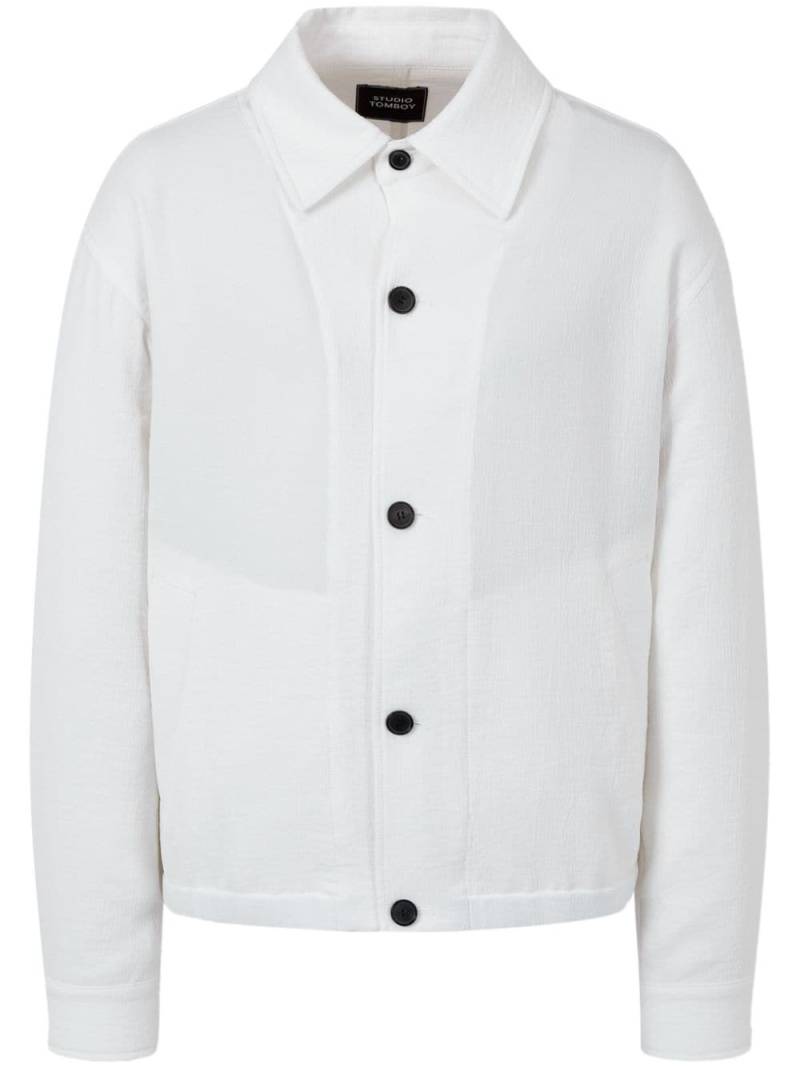 STUDIO TOMBOY spread-collar button-up jacket - White von STUDIO TOMBOY