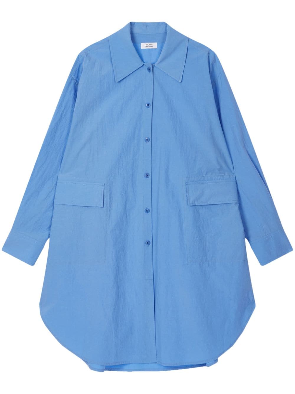 STUDIO TOMBOY spread-collar cotton shirt - Blue von STUDIO TOMBOY