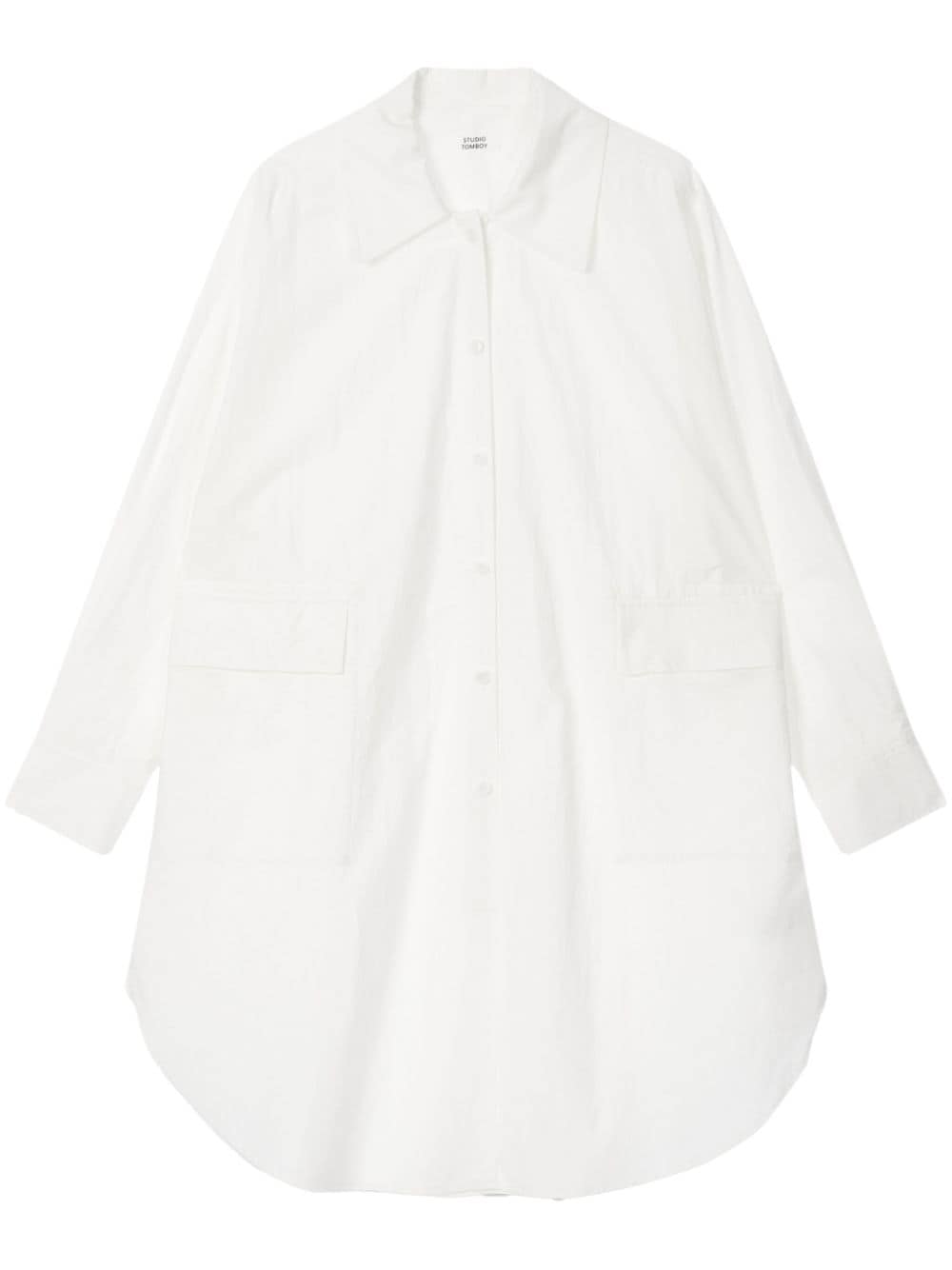 STUDIO TOMBOY spread-collar cotton shirt - White von STUDIO TOMBOY