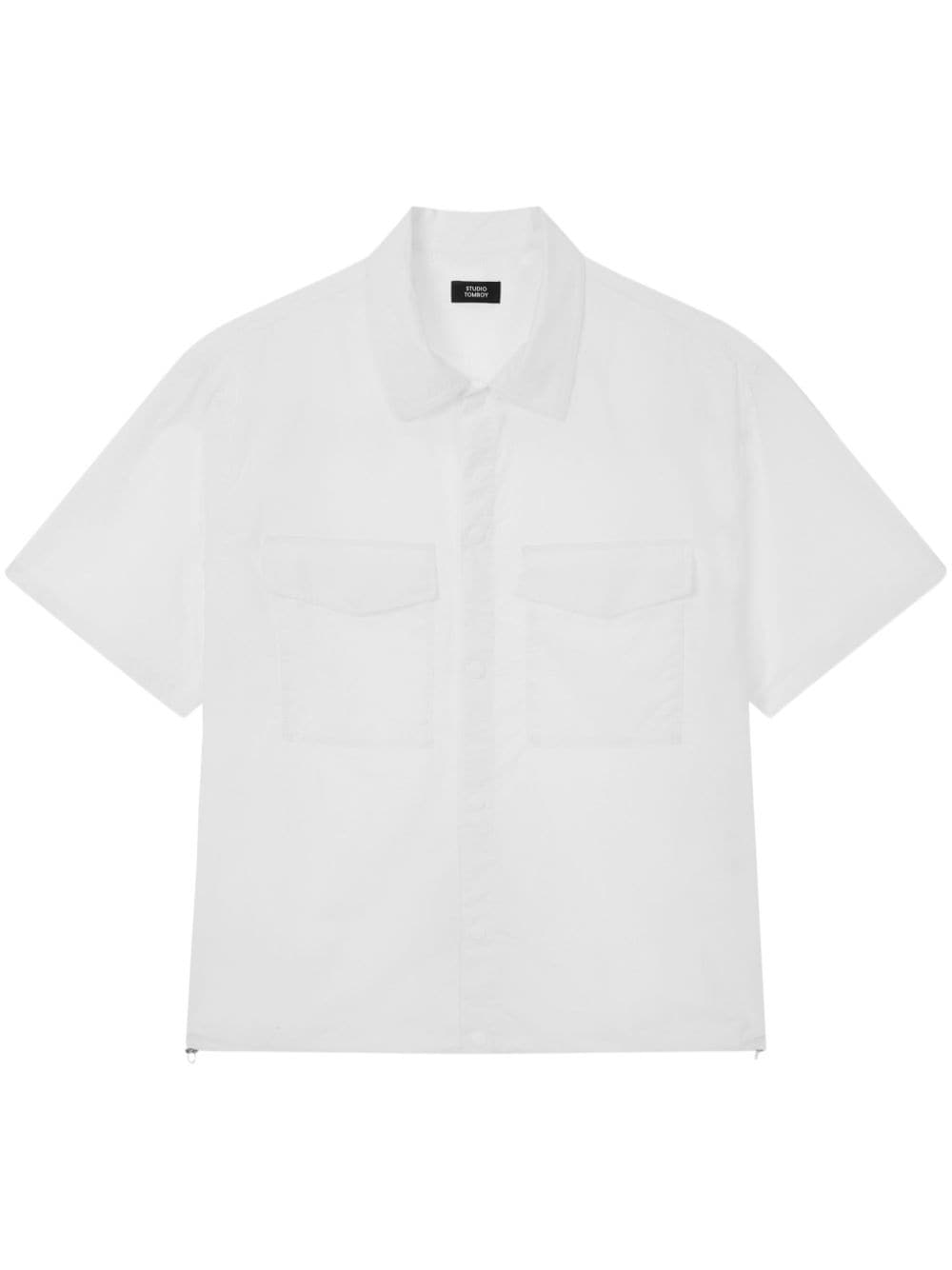 STUDIO TOMBOY spread-collar short-sleeved shirt - White von STUDIO TOMBOY