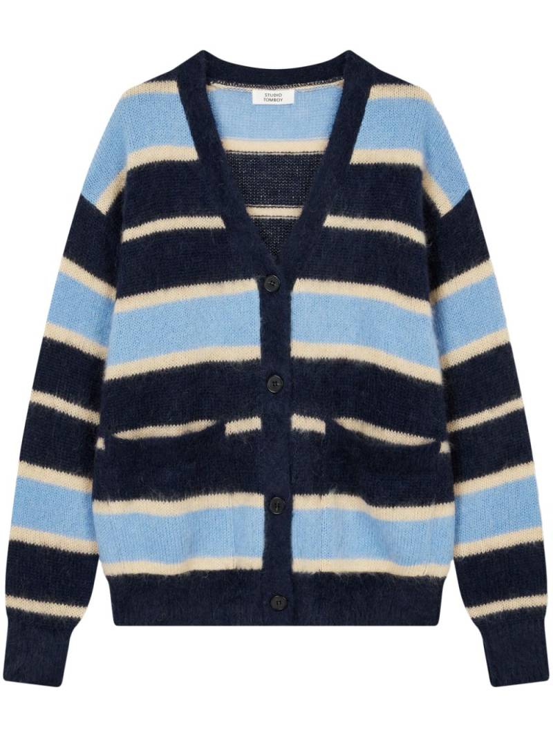 STUDIO TOMBOY striped cardigan - Blue von STUDIO TOMBOY