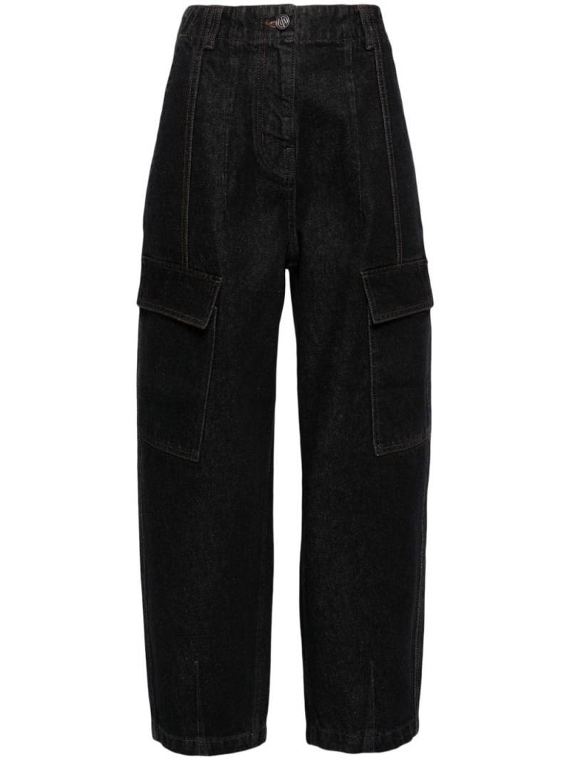 STUDIO TOMBOY tapered-leg cargo jeans - Black von STUDIO TOMBOY