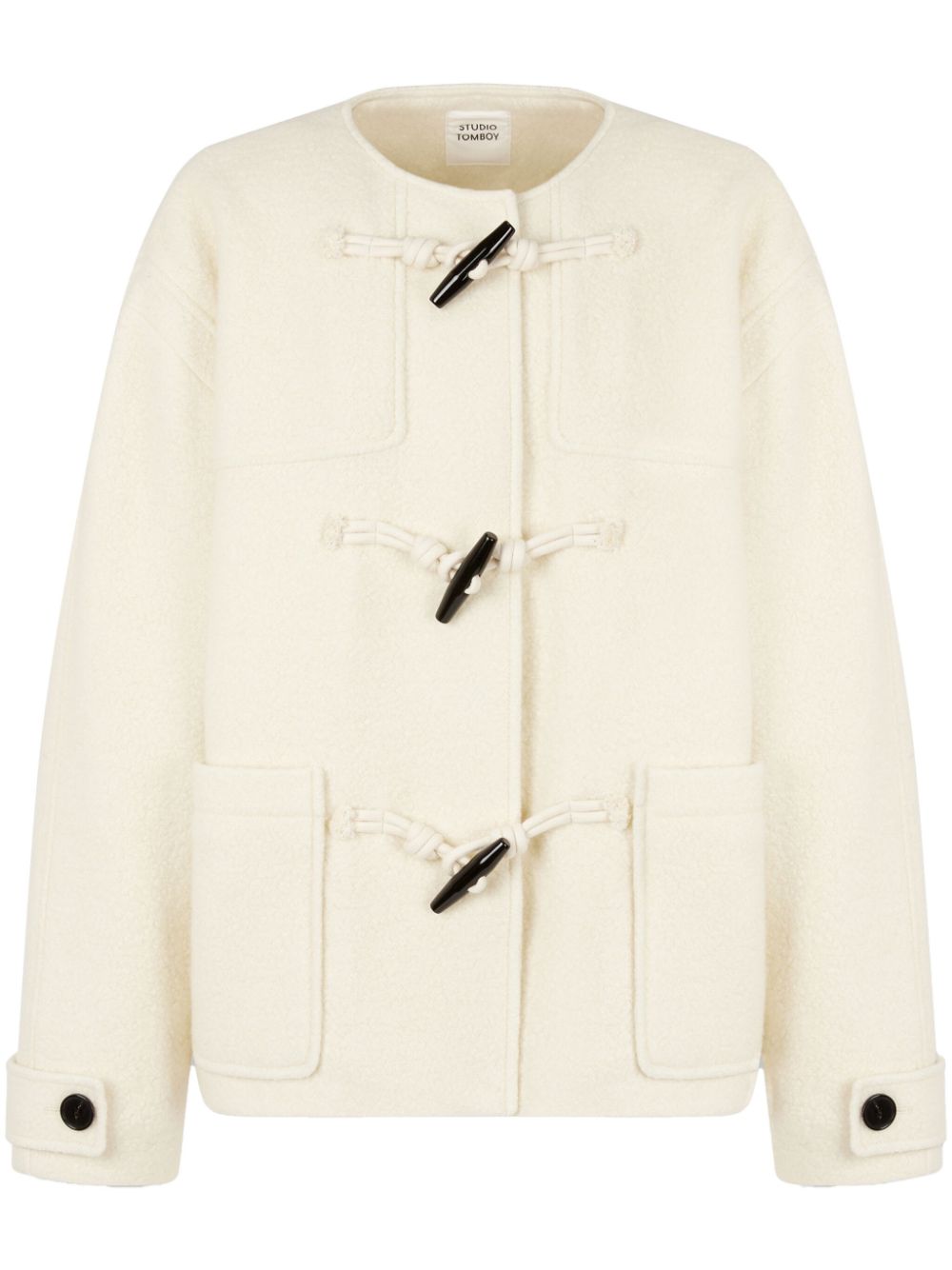 STUDIO TOMBOY toggle-fastening round neck jacket - Neutrals von STUDIO TOMBOY