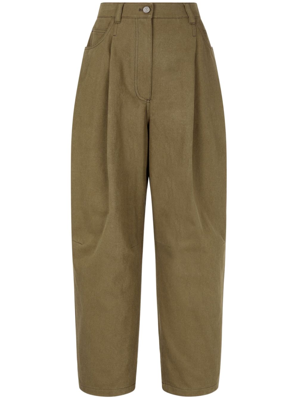 STUDIO TOMBOY twill cotton trousers - Brown von STUDIO TOMBOY