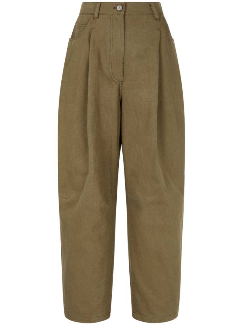 STUDIO TOMBOY twill cotton trousers - Brown von STUDIO TOMBOY