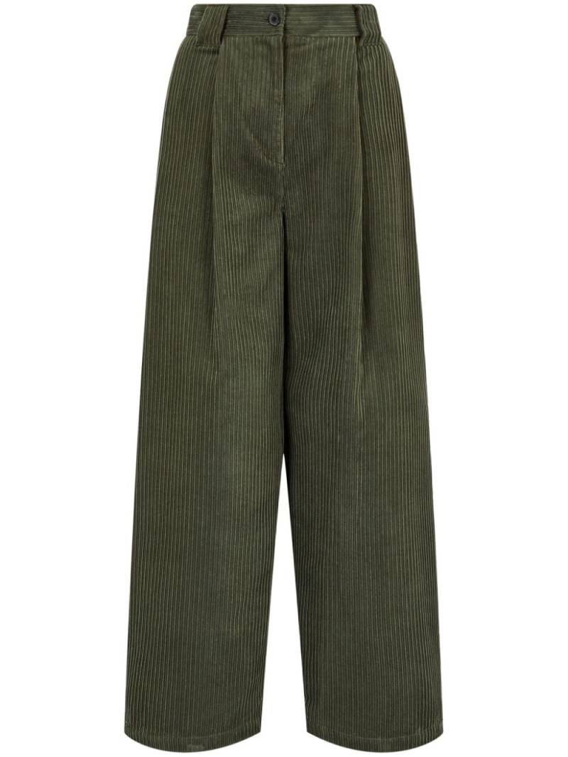 STUDIO TOMBOY two-tuck corduroy trousers - Green von STUDIO TOMBOY