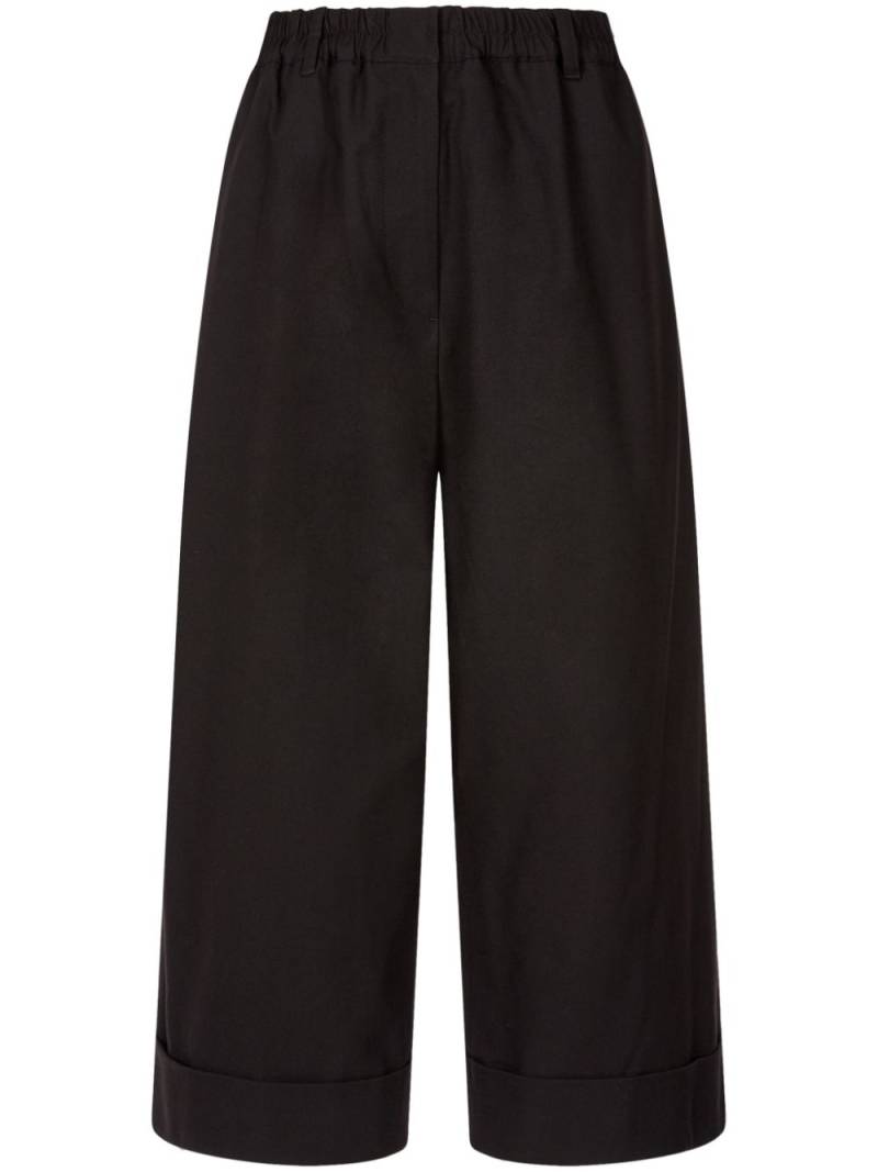 STUDIO TOMBOY wide-leg cropped trousers - Black von STUDIO TOMBOY