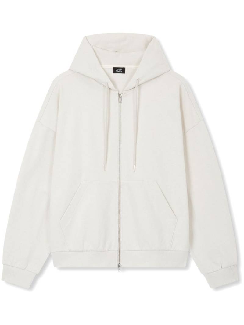 STUDIO TOMBOY zip-up cotton hoodie - Neutrals von STUDIO TOMBOY