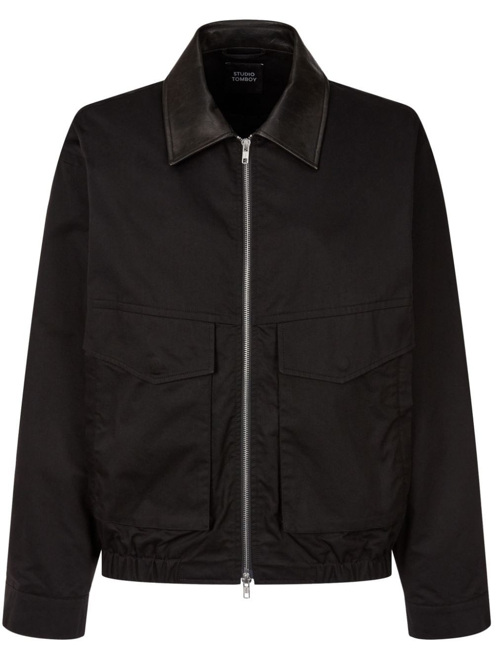 STUDIO TOMBOY zip-up shirt jacket - Black von STUDIO TOMBOY