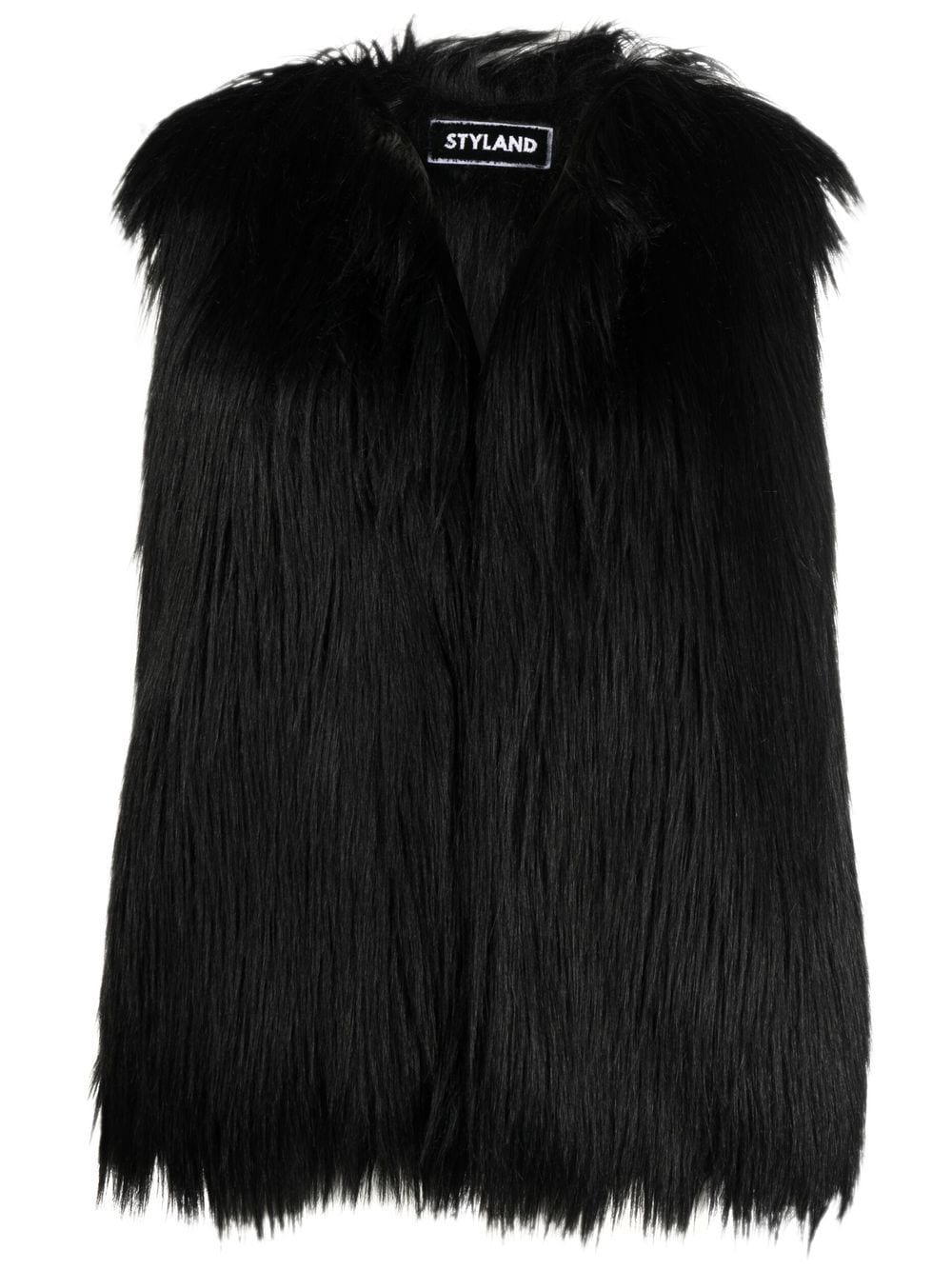 STYLAND faux-fur gilet - Black von STYLAND