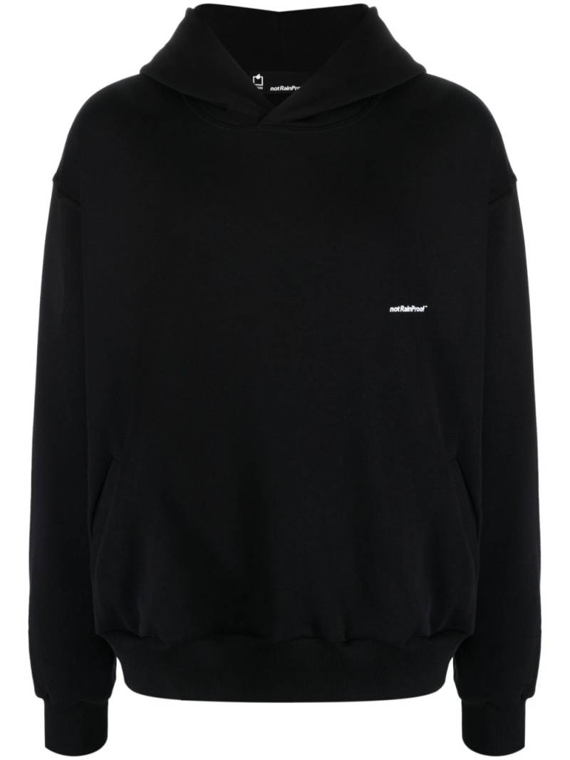 STYLAND graphic-print cotton hoodie - Black von STYLAND