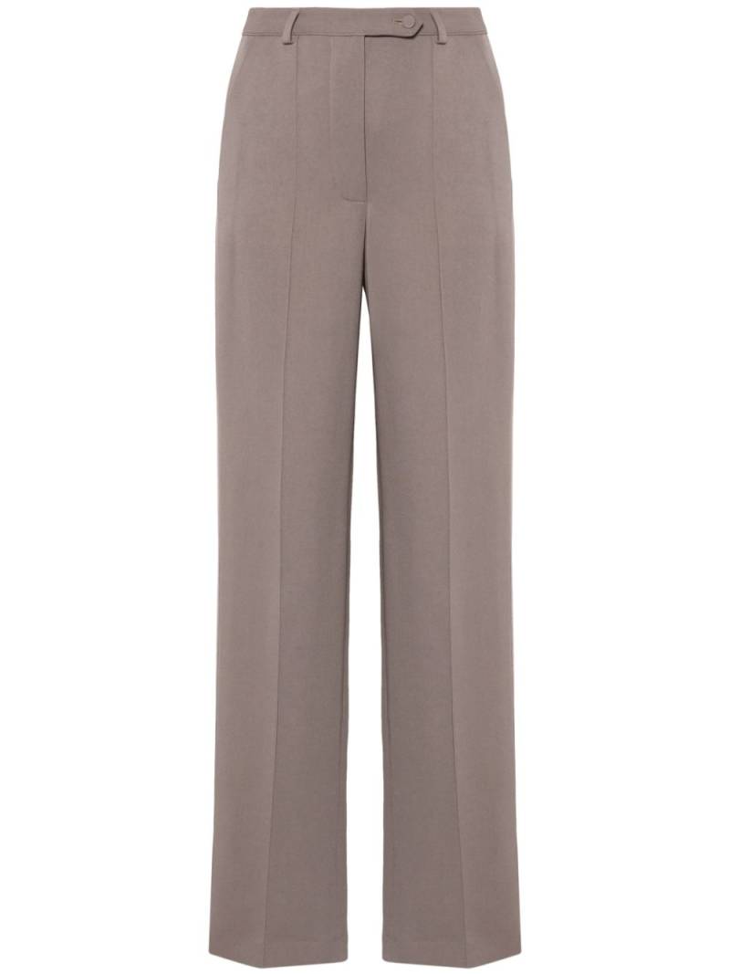 STYLAND grosgrain-trim straight trousers - Grey von STYLAND