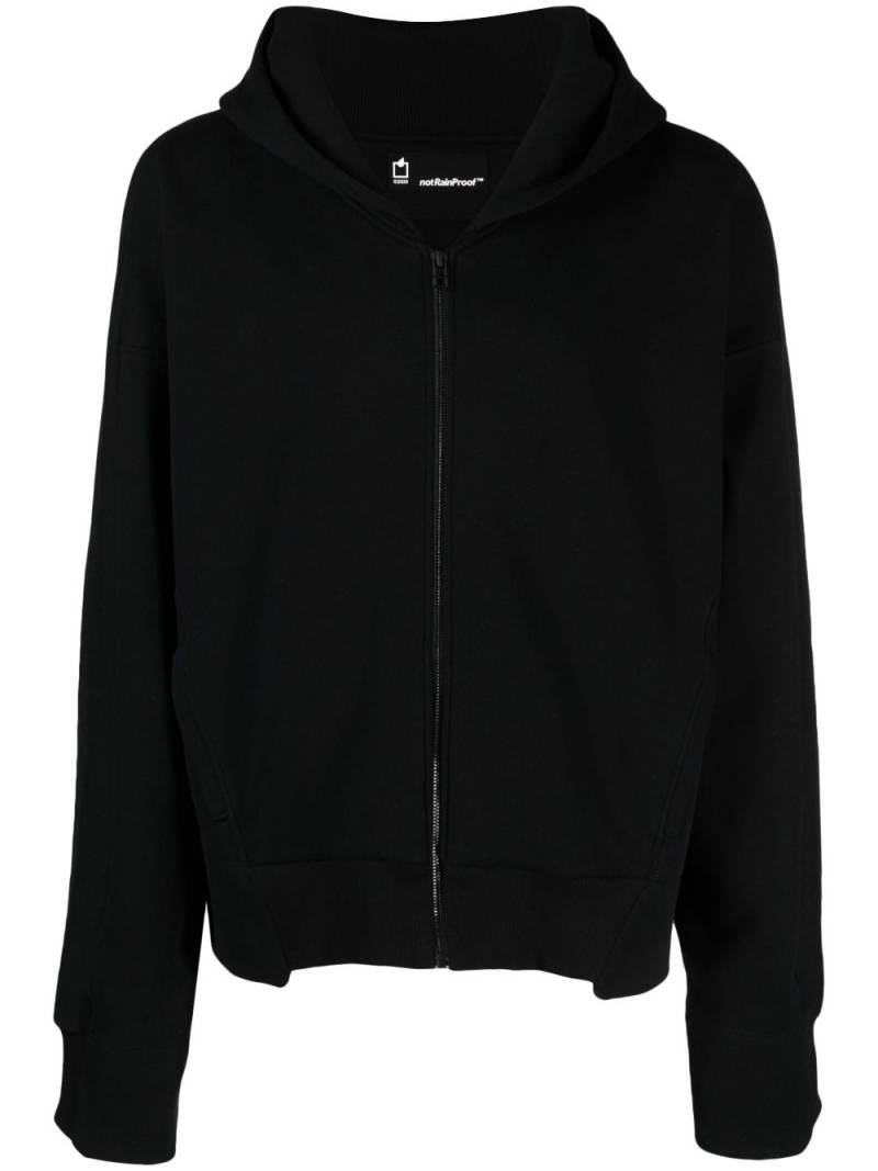 STYLAND hooded organic cotton jacket - Black von STYLAND