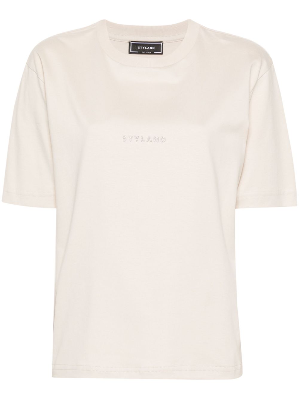 STYLAND logo-print organic cotton T-shirt - Neutrals von STYLAND