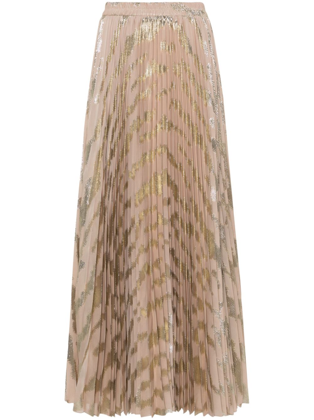 STYLAND metallic-detailed pleated maxi skirt - Neutrals von STYLAND