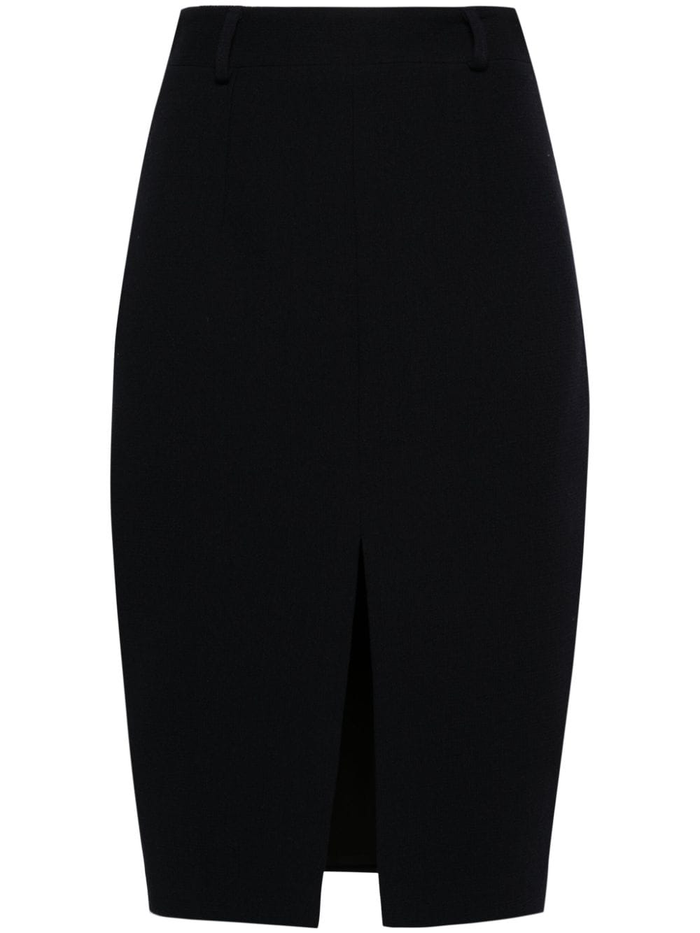 STYLAND mid-rise wool pencil skirt - Blue von STYLAND