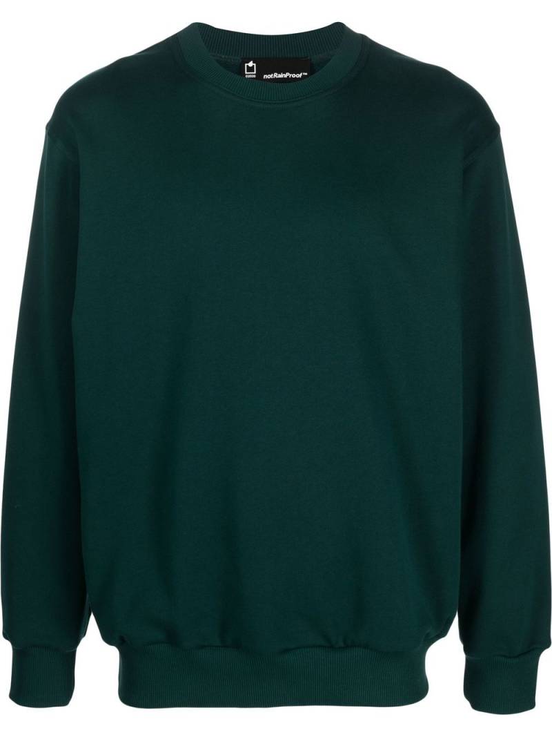 STYLAND x notRainProof crew-neck organic cotton sweatshirt - Green von STYLAND