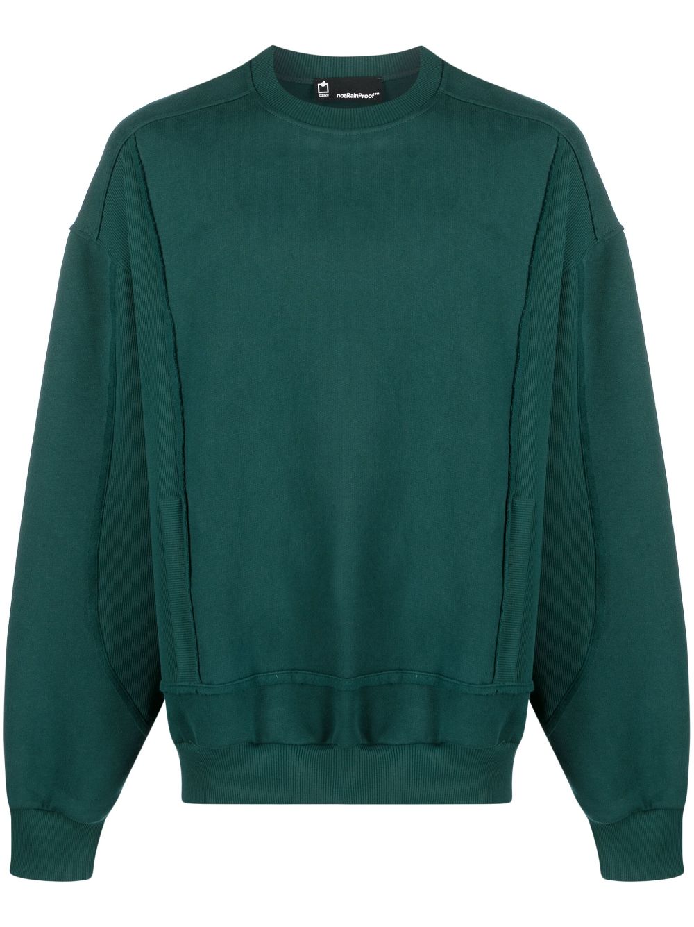 STYLAND x notRainProof panelled cotton sweatshirt - Green von STYLAND