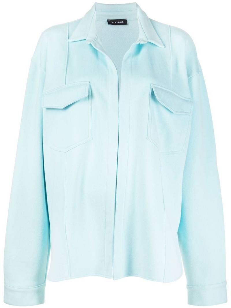 STYLAND relaxed shirt jacket - Blue von STYLAND