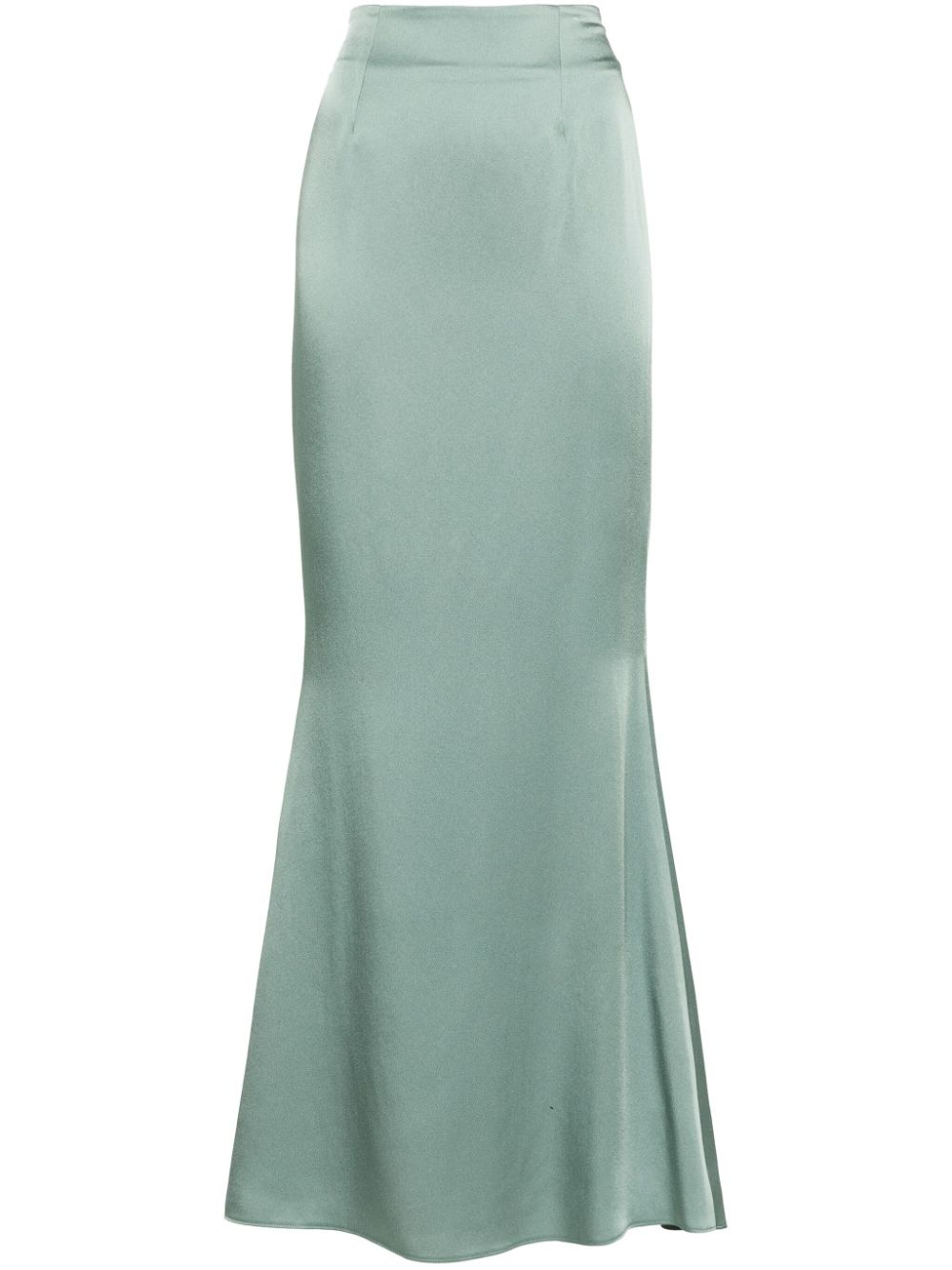 STYLAND satin godet maxi skirt - Green von STYLAND