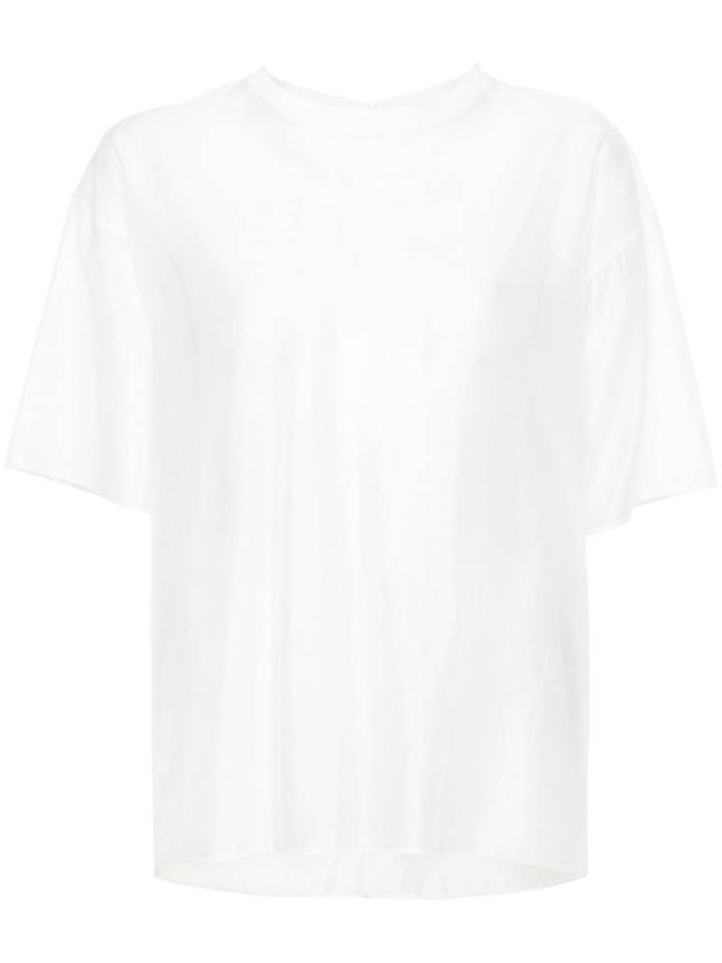 STYLAND semi-sheer T-shirt - White von STYLAND