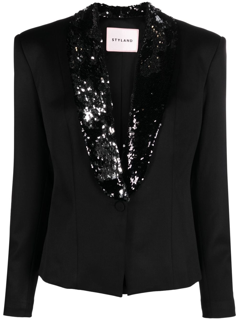 STYLAND sequin-embellished tuxedo blazer - Black von STYLAND