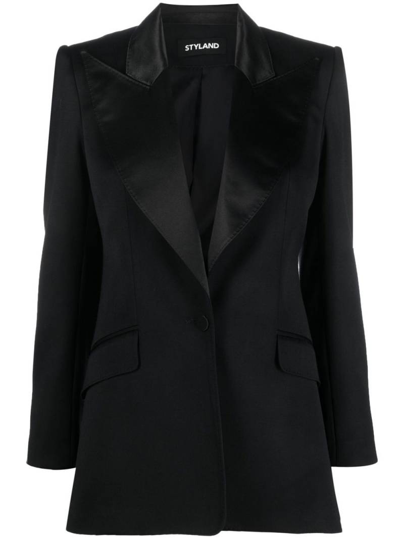 STYLAND single breasted blazer - Black von STYLAND