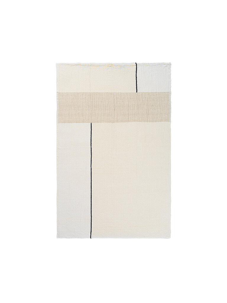 FERM LIVING Decke - Dela Throw 120x170cm Natural Off White  creme von FERM LIVING