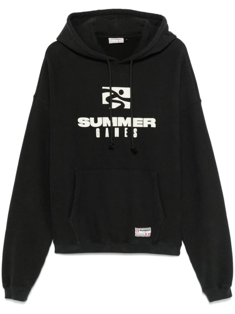 SUMMER GAMES logo-print hoodie - Black von SUMMER GAMES