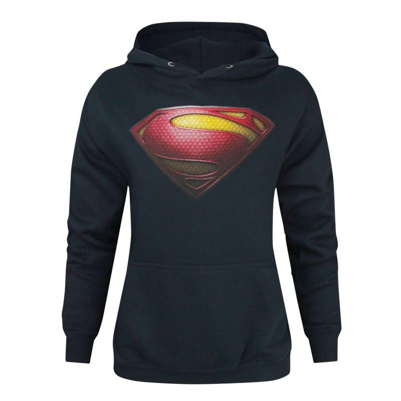 Kapuzenpullover Mit Man Of Steel Logo Damen Blau 3XL von SUPERMAN