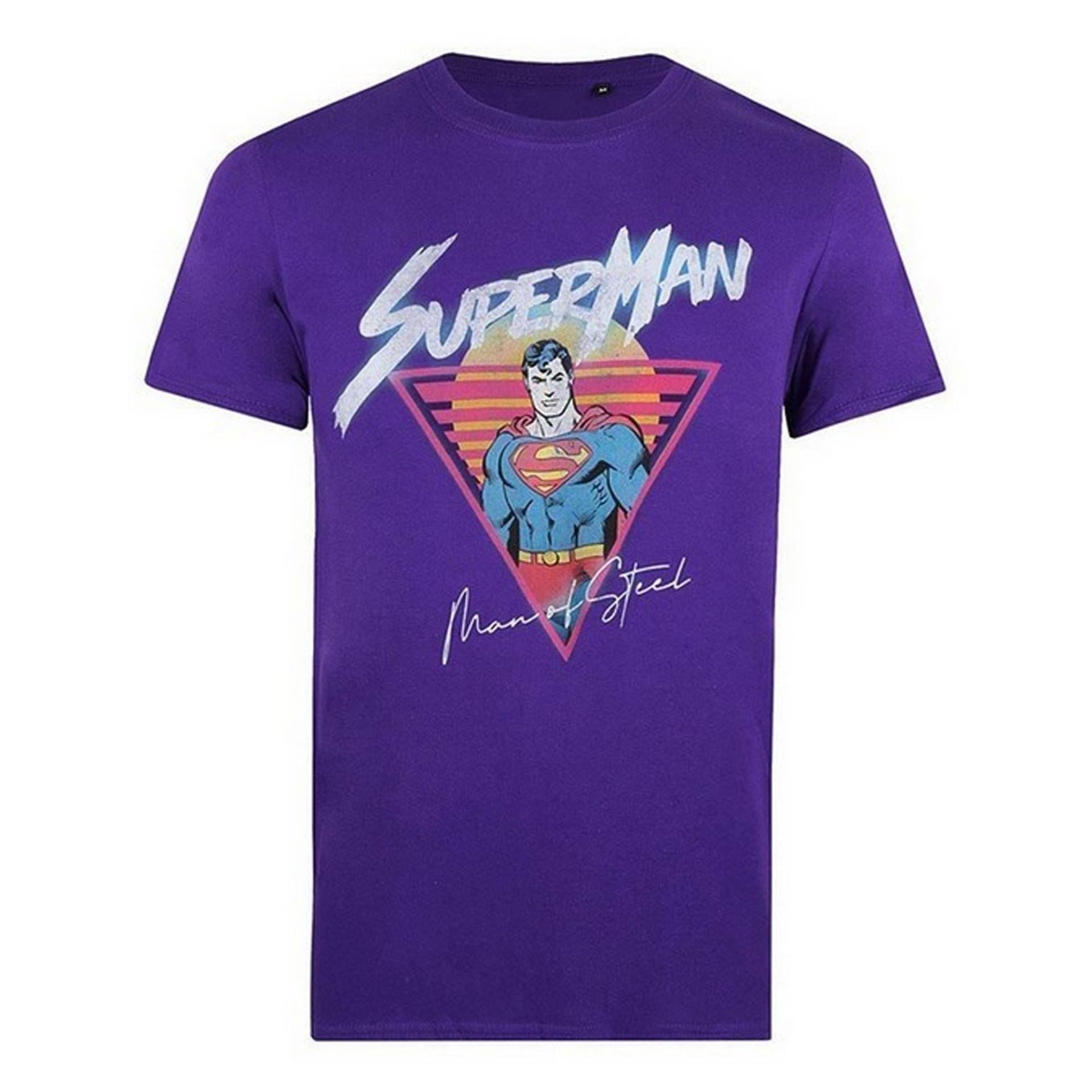 Tshirt Herren Lila XL von SUPERMAN