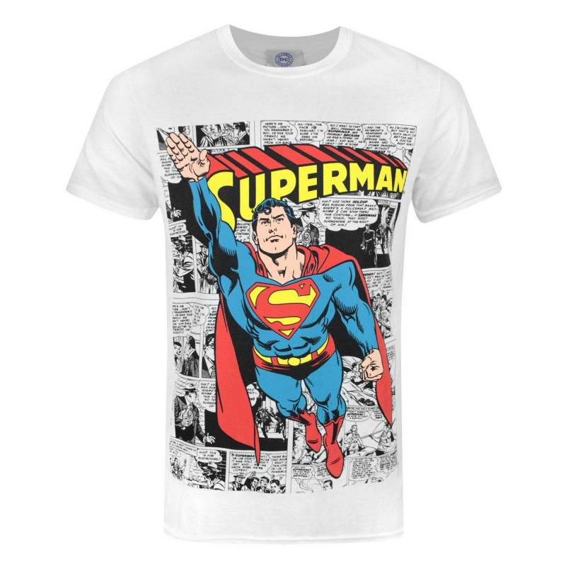 SUPERMAN - TShirt, für Herren, Weiss, Größe S von SUPERMAN