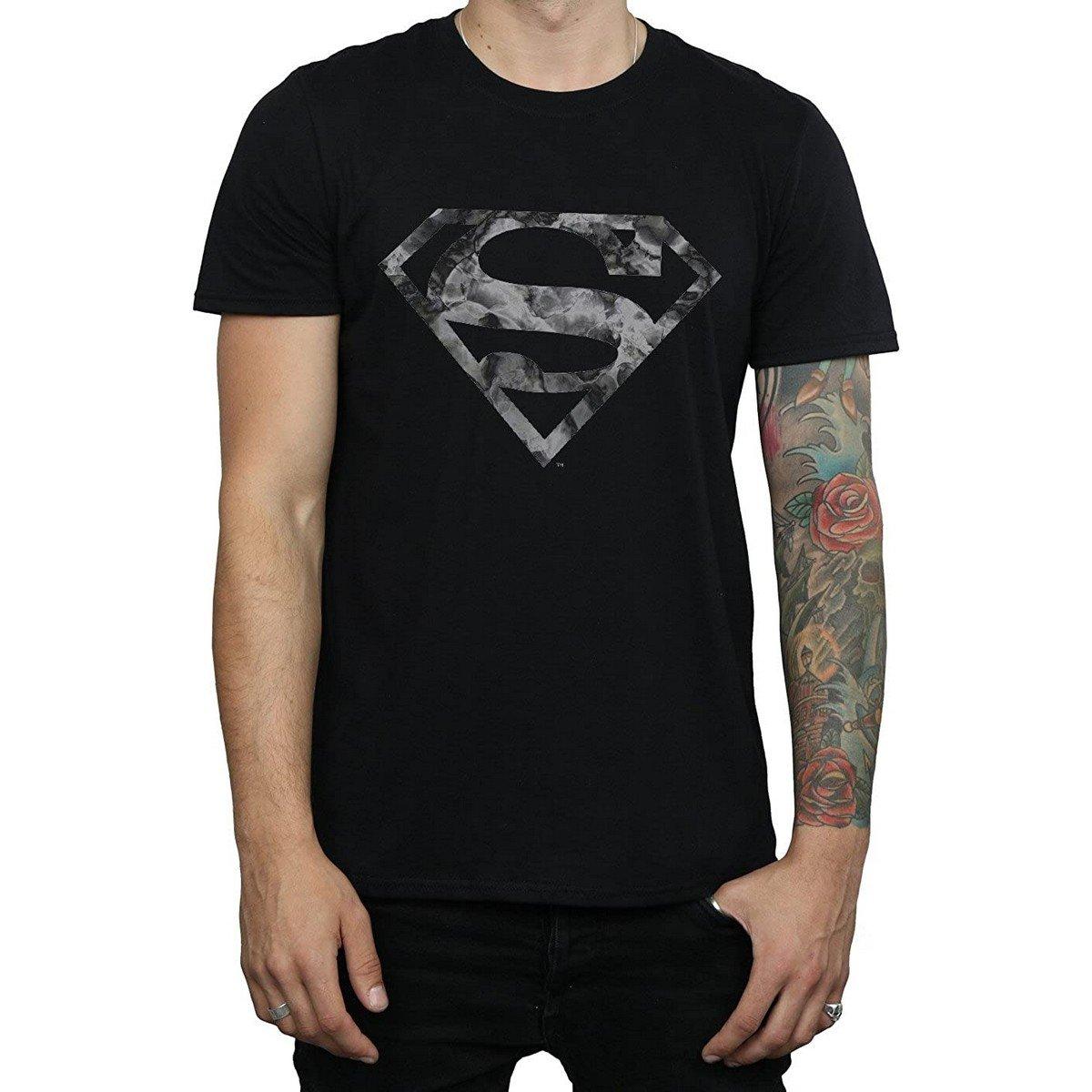 Tshirt Logo Herren Schwarz L von SUPERMAN