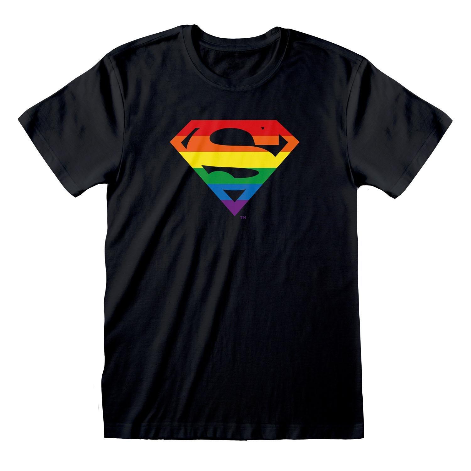 Tshirt Mit Pride Logo Damen Schwarz L von SUPERMAN