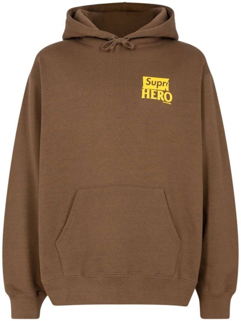 Supreme Antihero drawstring hoodie - Brown von Supreme