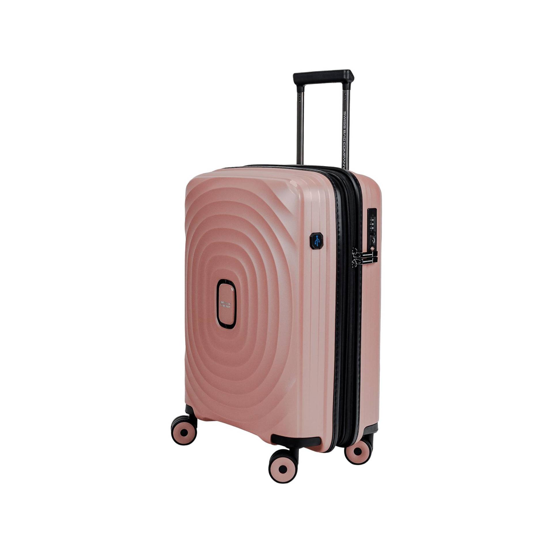 SWISS BAG COMPANY - Hartschalenkoffer, Spinner, 55.0cm, 55 CM, Roségold von SWISS BAG COMPANY