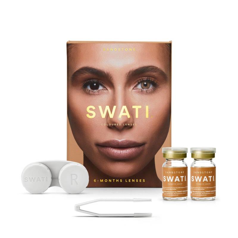 Farbige Kontaktlinsen Für 6 Monate Damen SANDSTONE Set von SWATI