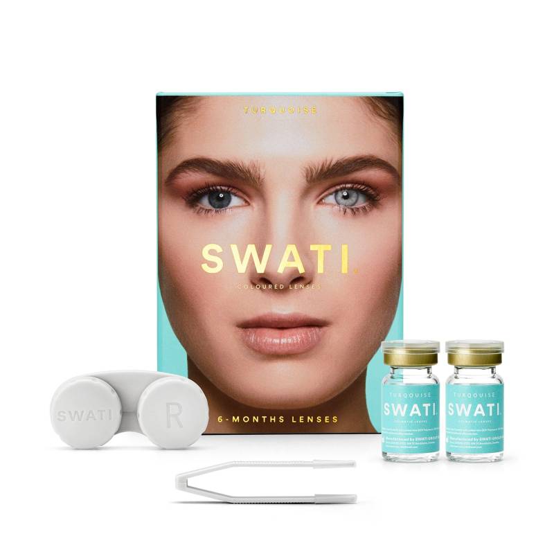 Farbige Kontaktlinsen Für 6 Monate Damen TURQUOISE Set von SWATI