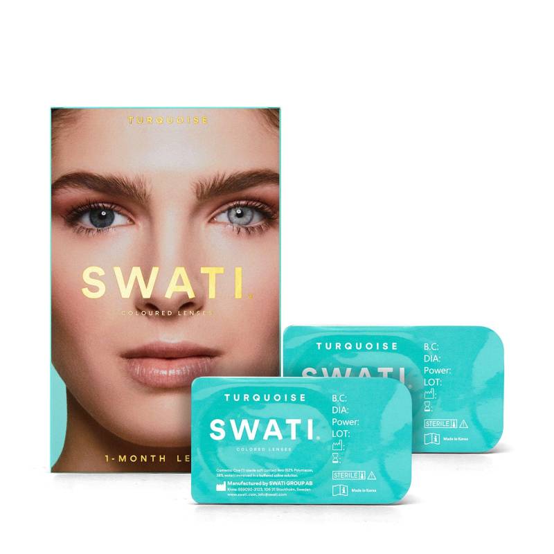 Farbige Kontaktlinsen Für 1 Monat Damen TURQUOISE Set von SWATI