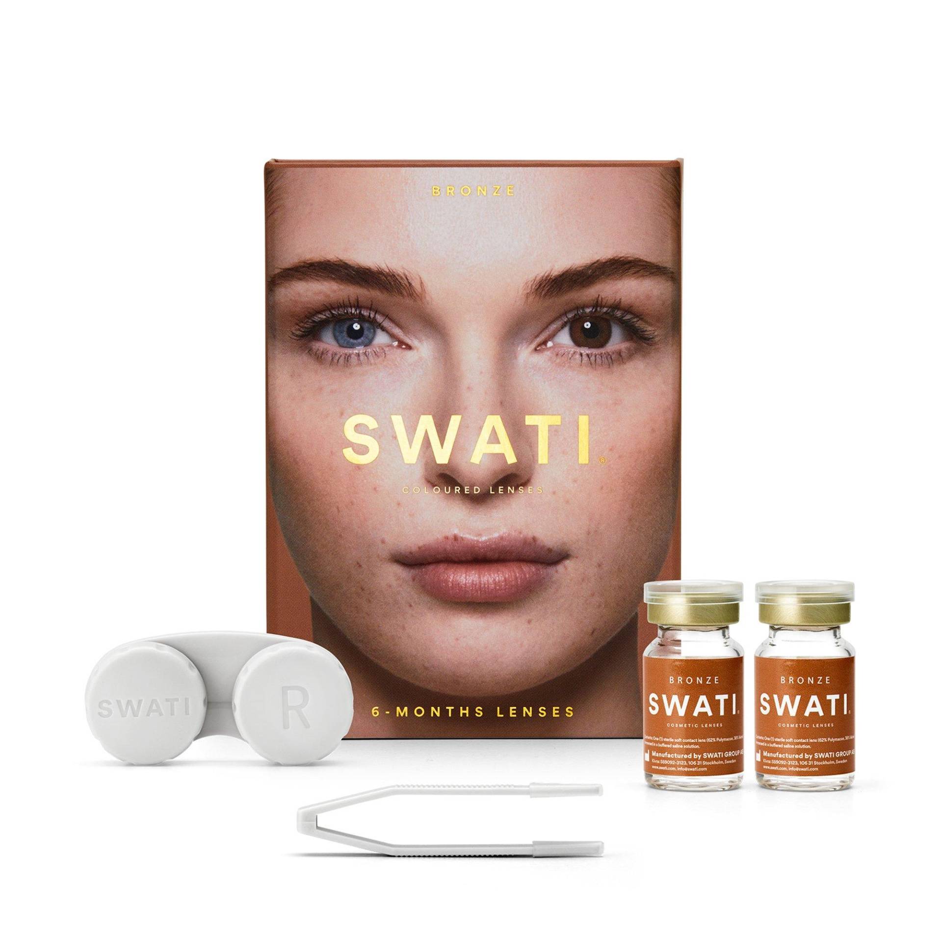 Farbige Kontaktlinsen Für 6 Monate Damen BRONZE Set von SWATI