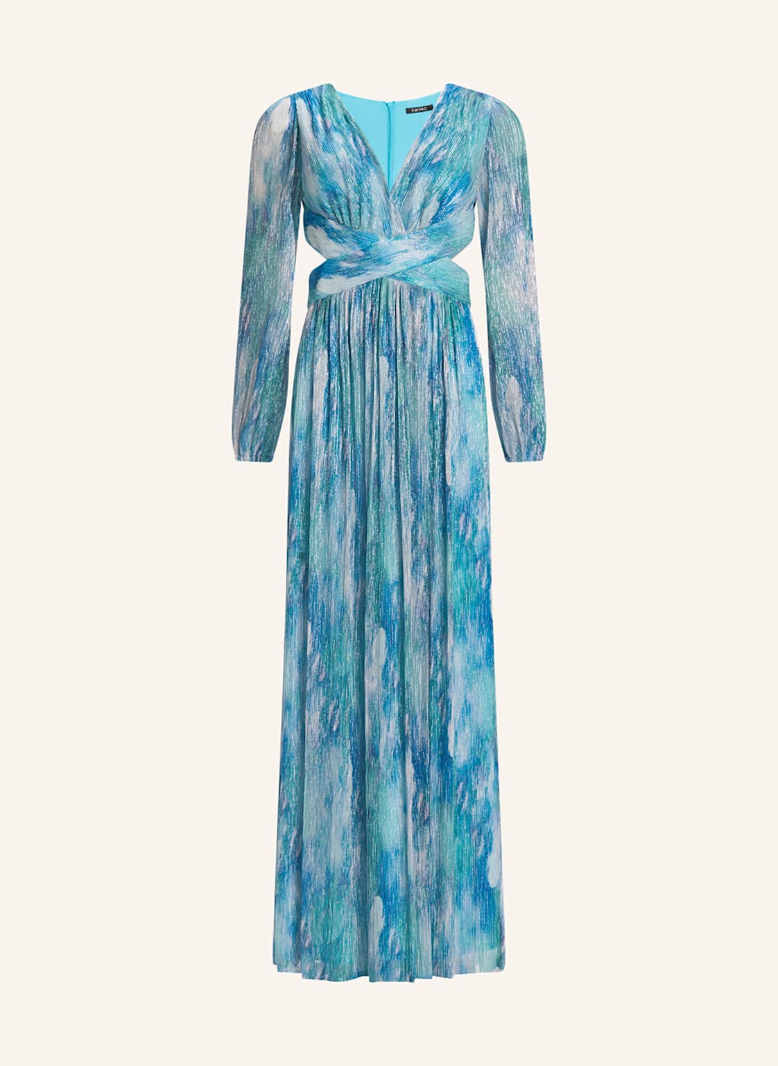 Swing Abendkleid Mit Cut-Outs Und Plissees blau Swing Abendkleid Mit Cut-Outs Und Plissees blau von SWING