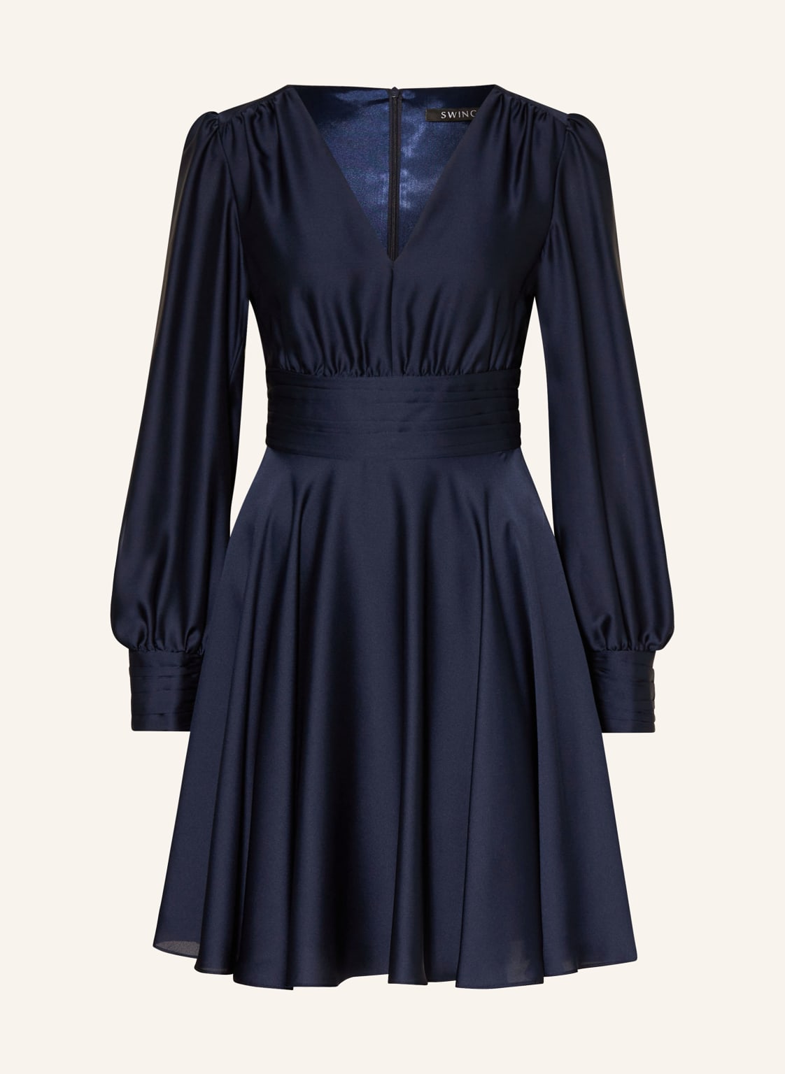 Swing Cocktailkleid Aus Satin blau von SWING