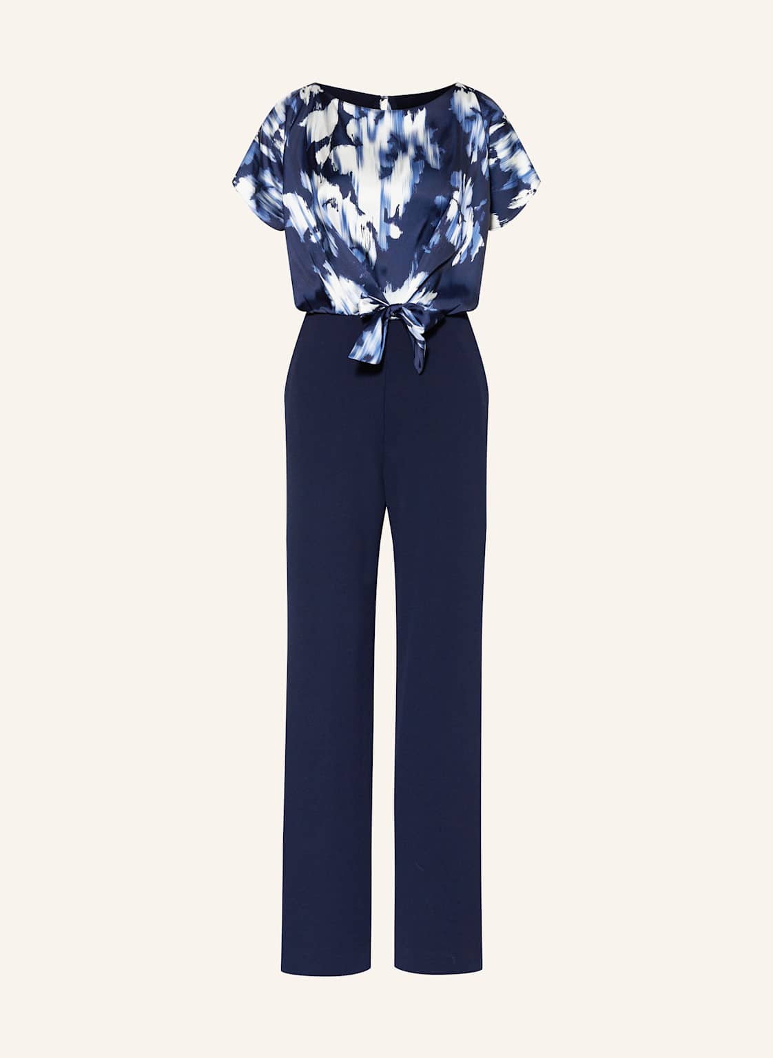 Swing Jumpsuit Im Materialmix blau Swing Jumpsuit Im Materialmix blau von SWING