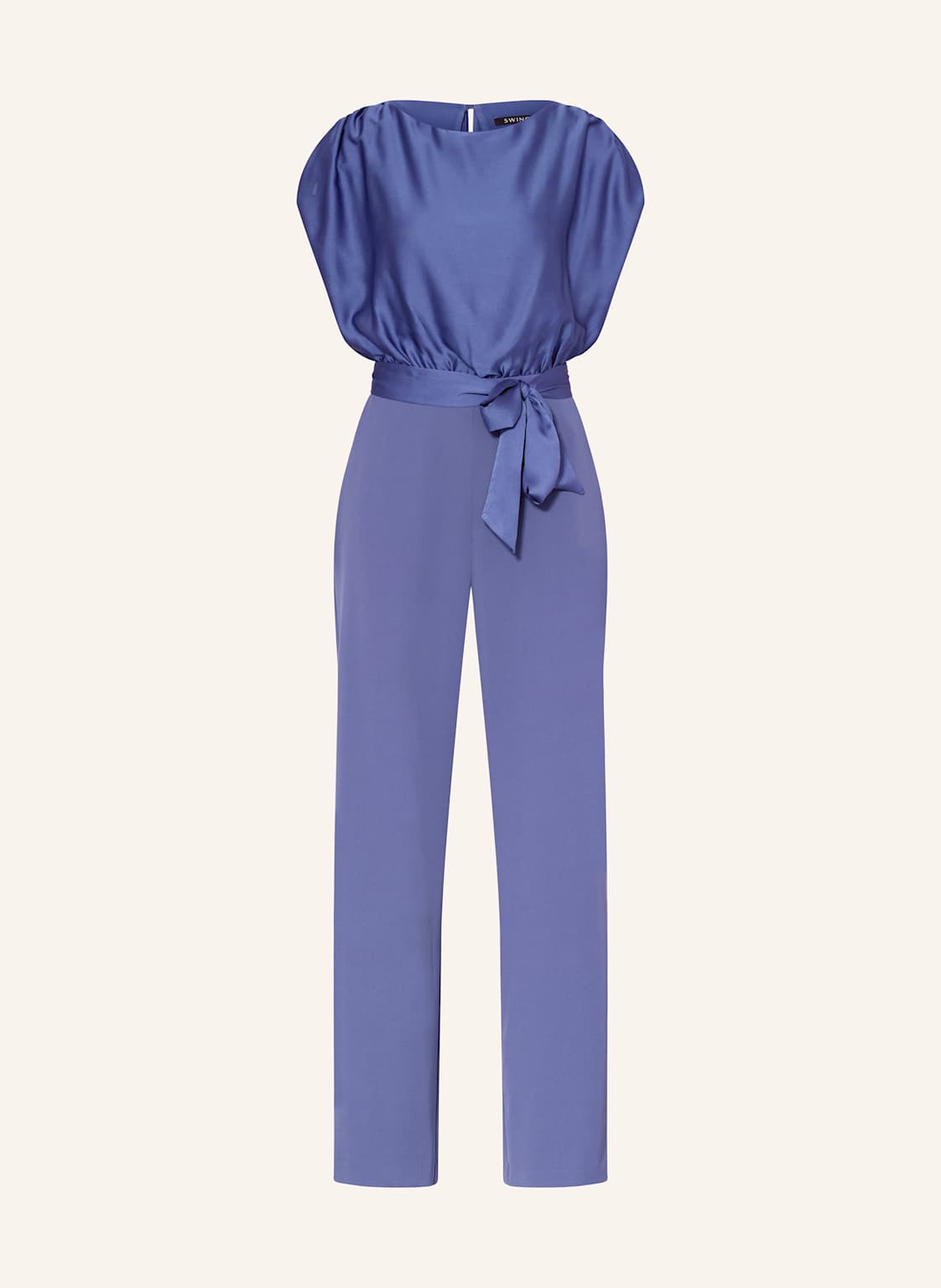Swing Jumpsuit Im Materialmix blau Swing Jumpsuit Im Materialmix blau von SWING