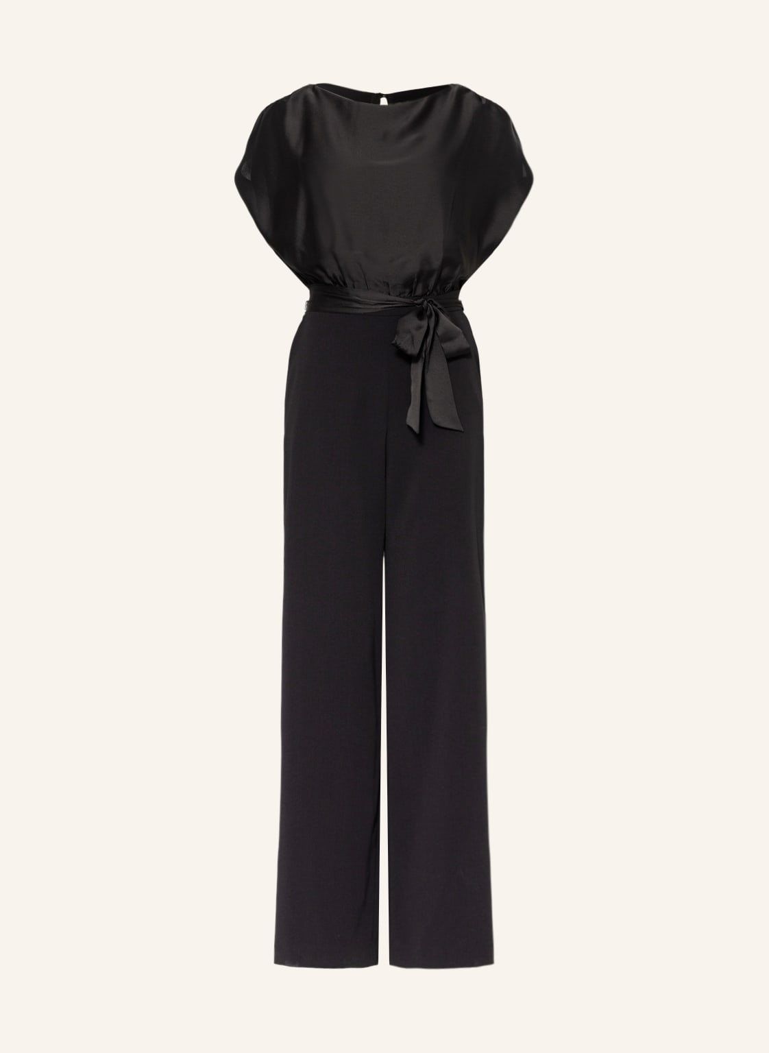 Swing Jumpsuit Im Materialmix schwarz Swing Jumpsuit Im Materialmix schwarz von SWING