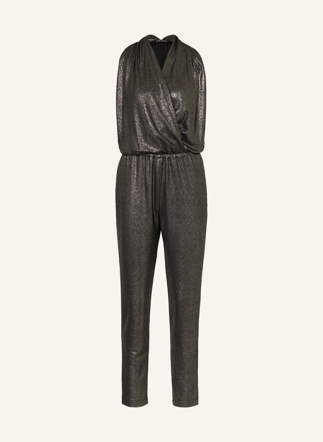 Swing Jumpsuit Mit Glitzergarn silber von SWING