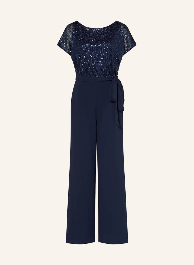 Swing Jumpsuit Mit Pailletten blau von SWING