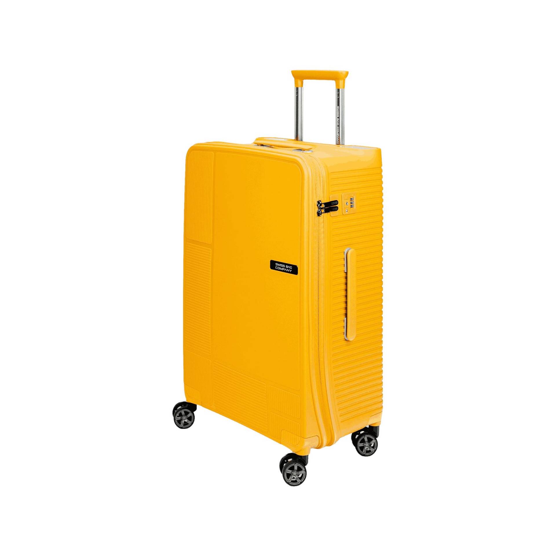 Hartschalenkoffer, Spinner Unisex Gelb Orangé 68cm von SWISS BAG COMPANY