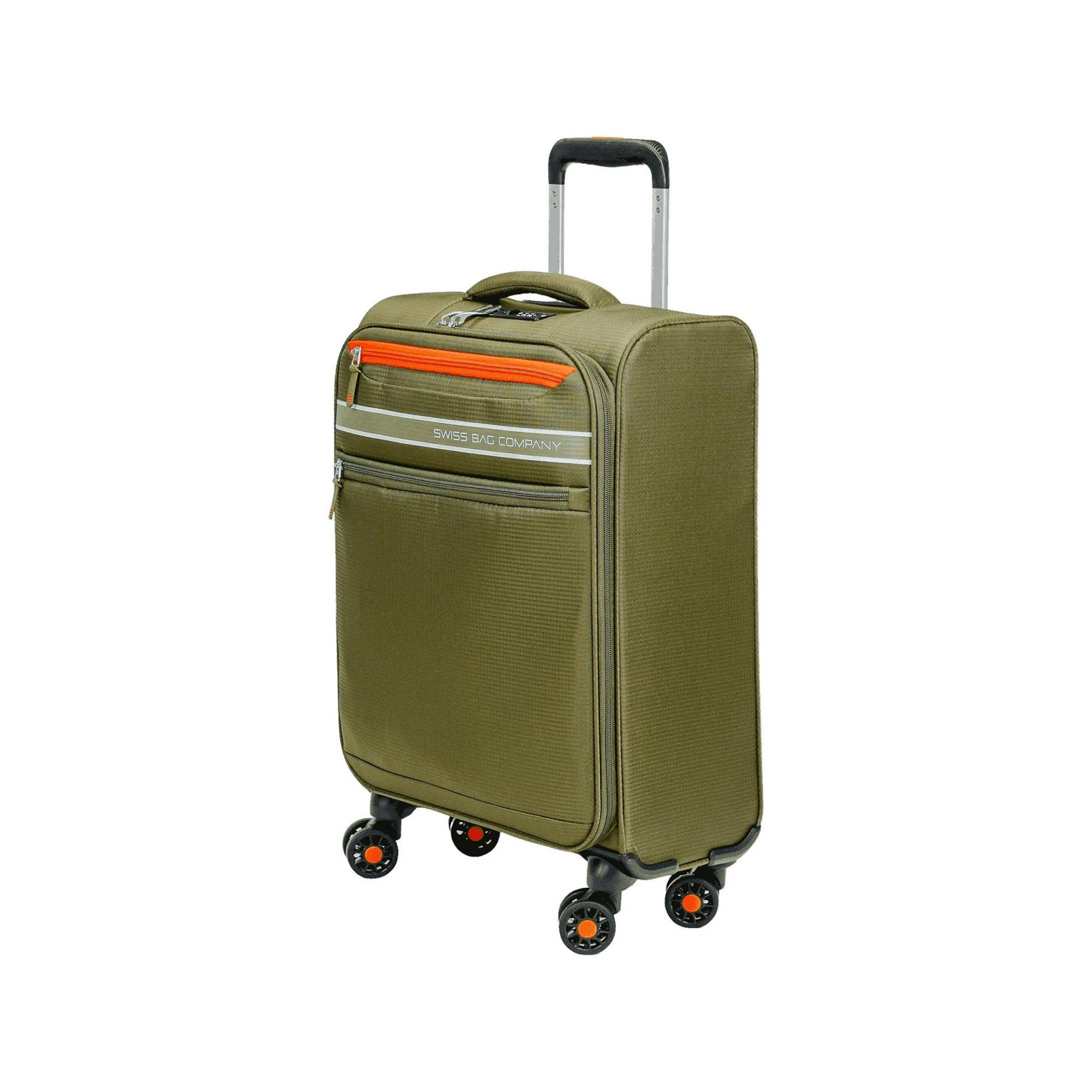 SWISS BAG COMPANY - Weichschalenkoffer, Spinner, 55.0cm, 55 CM, Olivegrün von SWISS BAG COMPANY