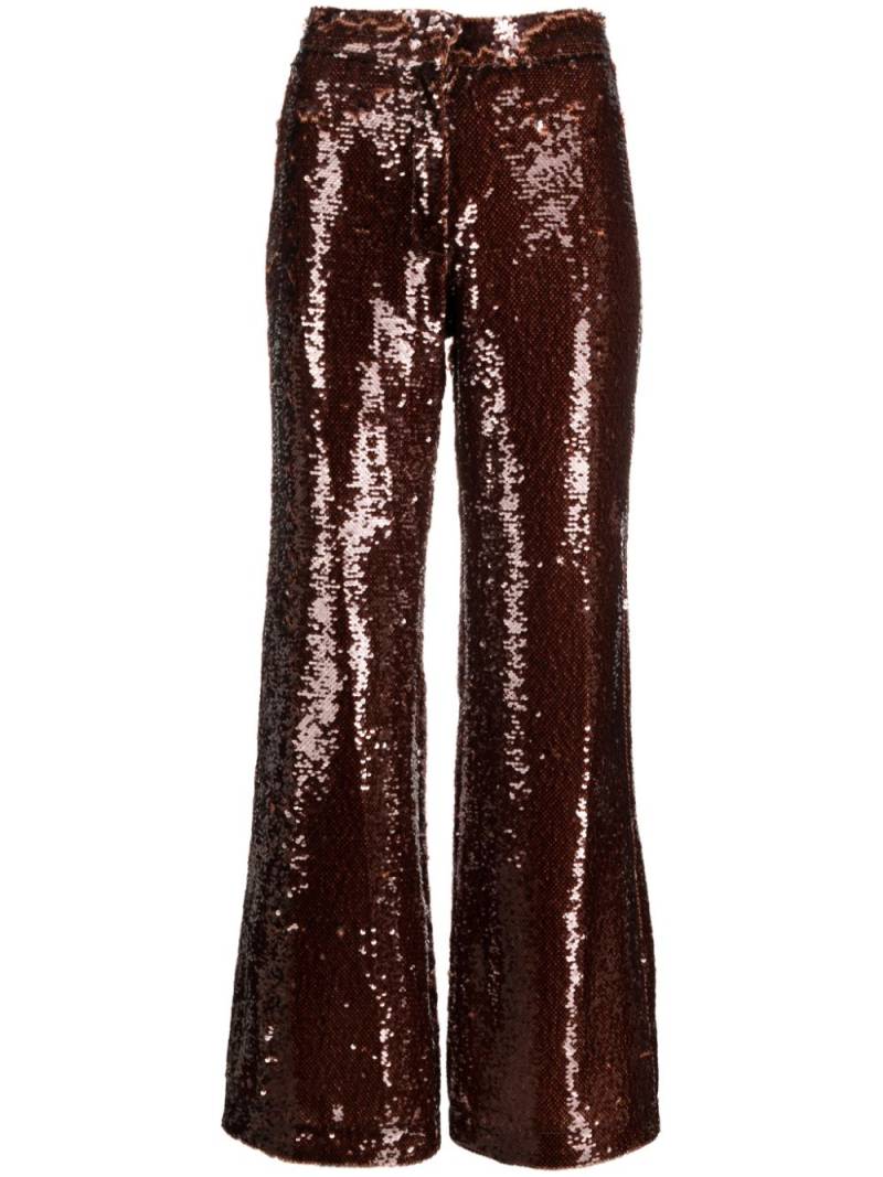 Sabina Musayev sequined flared trousers - Brown von Sabina Musayev